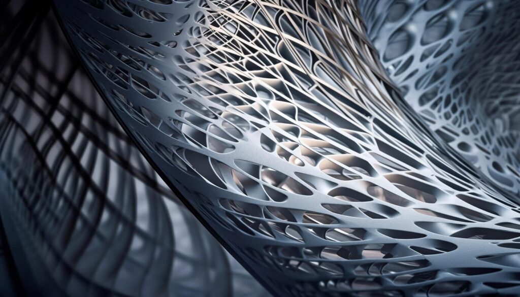 smooth futuristic waves blue steel chaos